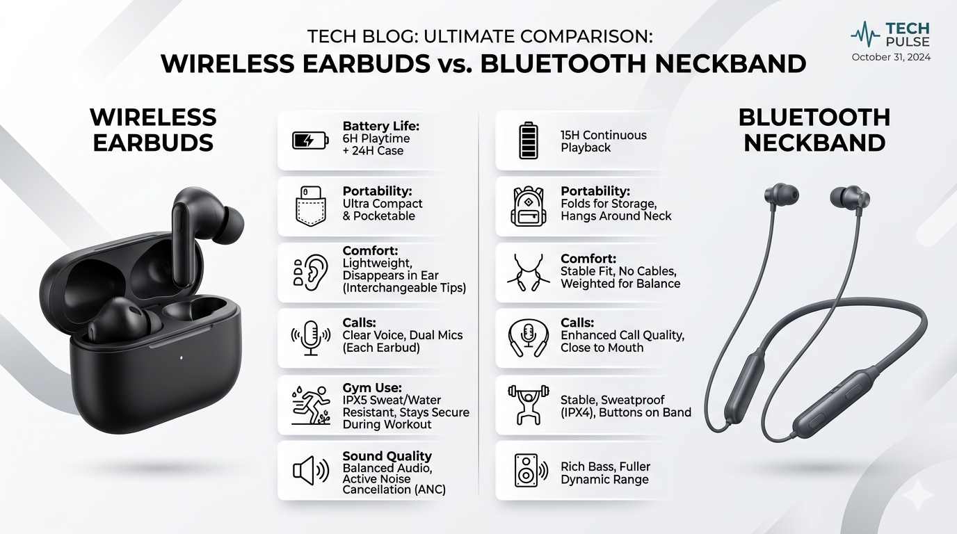 Earbuds vs Neckband: Which Is Better?
