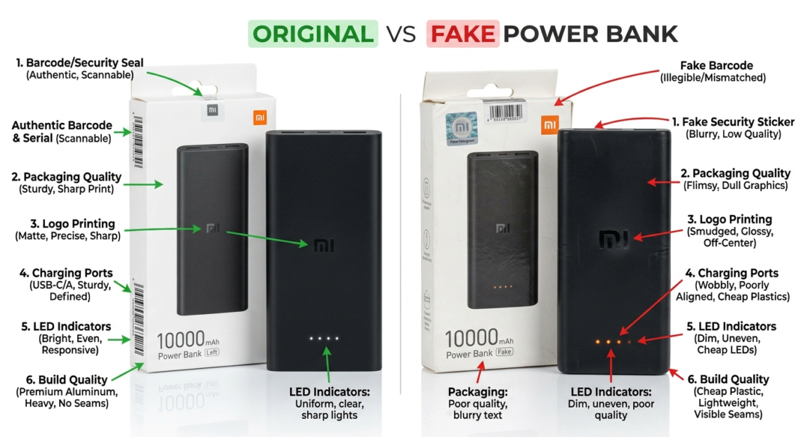 How to Check Original vs Fake Power Banks